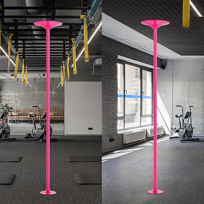 Dance Pole Set -Premium Height Adjustable 7.38-8.85ft Portable 45mm Diameter 360°Spinning Dancing Pole for Home,200KGS Capacity,Drill-Free Installation with Floor-to-Ceiling Stability