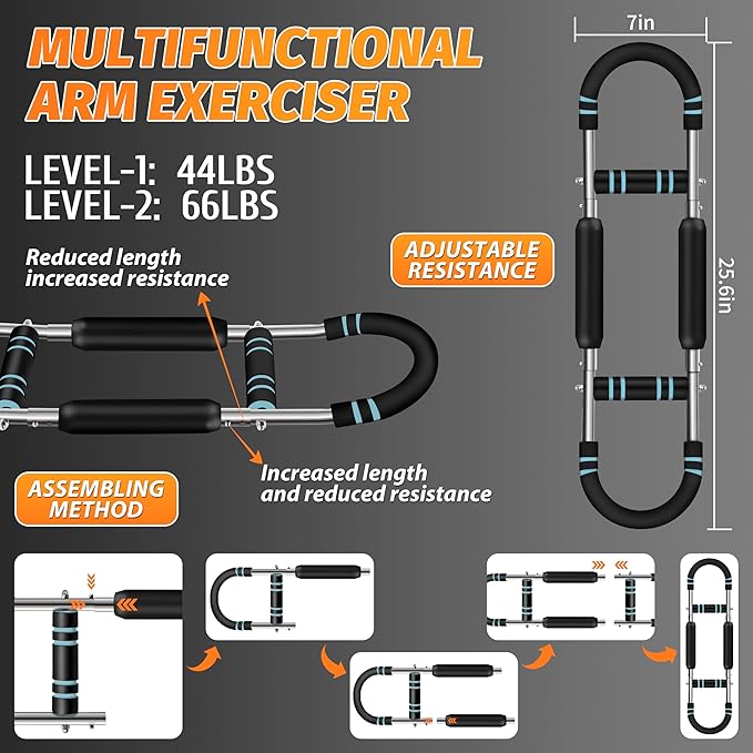 Twister Arm Trainer & Training Poster for Men & Women, Detachable Power Twister Home Fitness Equipment for Enhancing Upper Body Muscle – Portable Home Gym, Workout Equipment for Men & Women