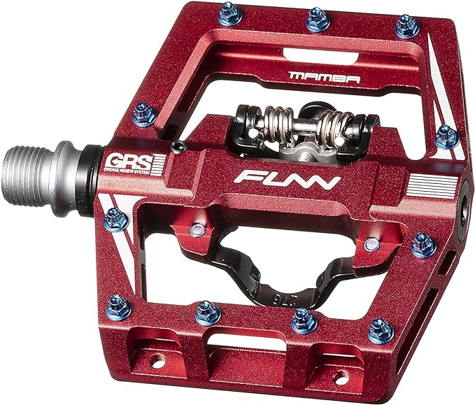 Funn Mamba S MTB Clipless Pedals, Single Sided Clip Mountain Bike Pedals, Compatible with SPD Cleats, 9/16-Inch CrMo Axle Bicycle Pedals for MTB/BMX/Gravel Cycling