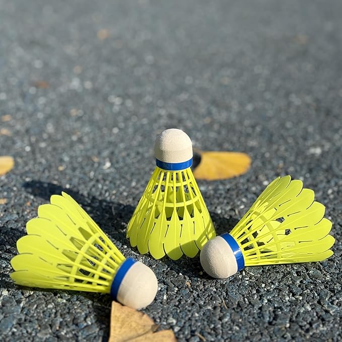 12 Packs Nylon Badminton Shuttlecocks Birdies Nylon Feather Shuttlecocks Badminton Birdies Great Stability ＆ Durability Indoor Outdoor Sports Hight Speed Training