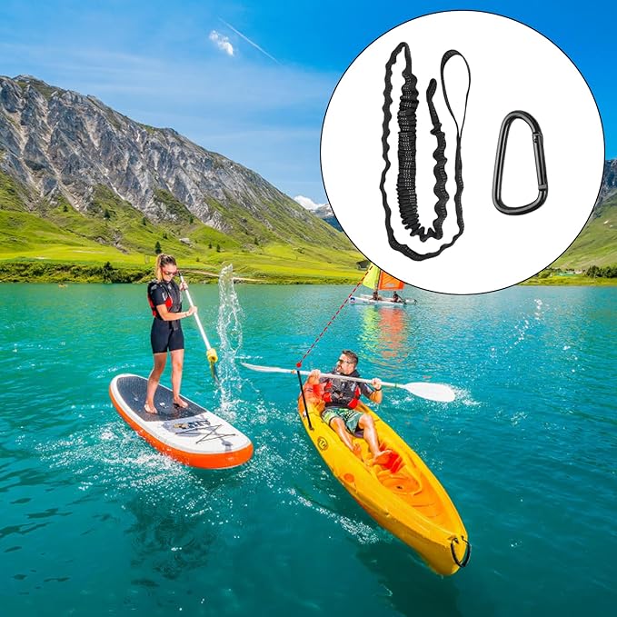 2PCS Kayak Paddle Holder, Coming with Locking Kits & Hardware & Adjustable Kayak Paddle Leashes