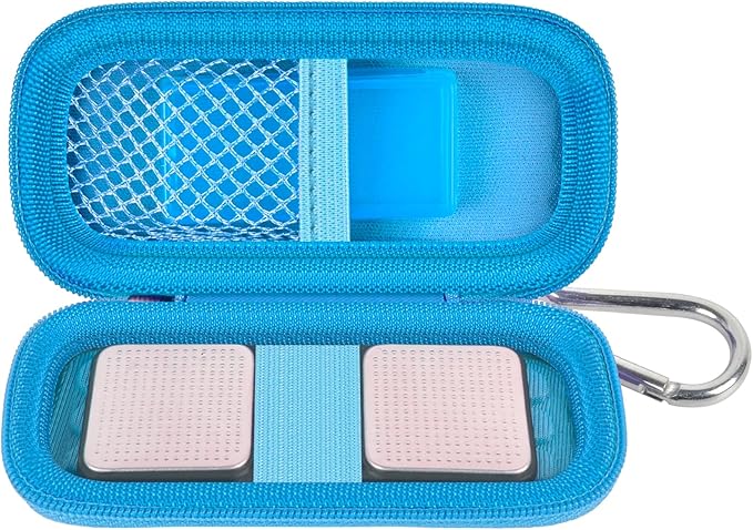 Heart Rate Monitor Case for AliveCor Kardia Mobile Personal ECG/for AliveCor KardiaMobile 6L for Apple Android Smartphone, Mini Portable Heart Rate Device Storage Carrying Holder-Box Only (Blue)