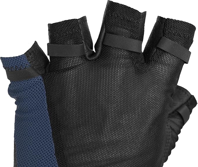 Superset Leather Workout Gloves for Weight-Lifting (Padded) Perfect for Gym Training (Breathable) Black /Size : 7 Mens XS Womens M