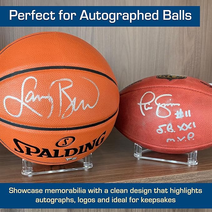 BCW Acrylic Ball Stand, 1 Pack | Anti-Slip Design for Basketball, Football, and Soccer Ball Display