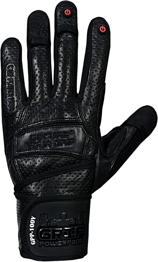 Elite Leather Gym Gloves with Built in 2" Wide Wrist Wraps Grip & Design for Weightlifting Power Lifting Bodybuilding & Strength Training Workout Exercises, Size : X-Large