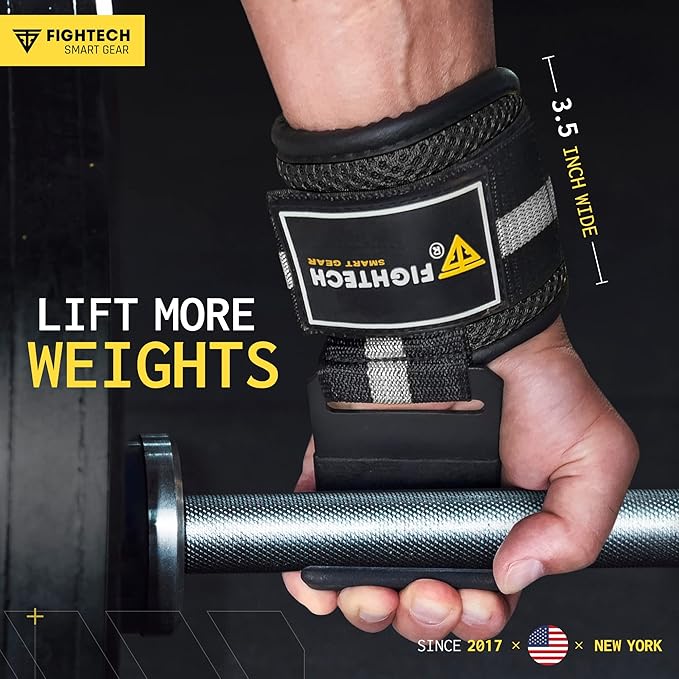 Premium Weight Lifting Hooks (Pair) - Heavy Duty Hand Grip and Wrist Straps Support - 9 mm Neoprene Padded for Deadlifts, Pull Ups, and Shrugs - Durable Workout Accessories for Men and Women