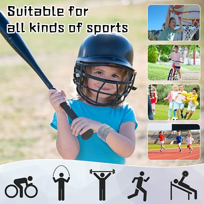 Lounsweer 72 Pcs Bulk Sports Wristbands - Sweatbands for Kids, Gifts, Party Favors, Athletics, and Fans