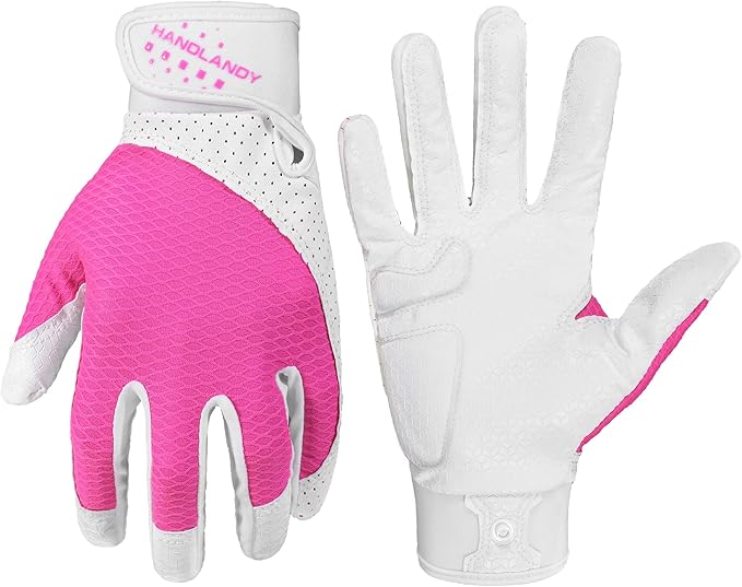 HANDLANDY Baseball Batting Gloves for Adult Youth, Grip Breathable Softball Batting Gloves Fit Men Kids Boys Girls