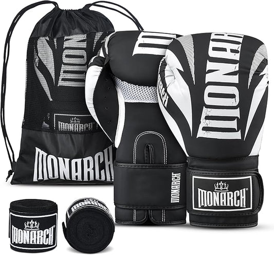 Boxing Gloves Men Women with Hand Wraps for Boxing, Muay Thai, Kickboxing, Punching Bag Workout traing and Sparing Gear Complete Boxing Kit, Size 8-16 OZ