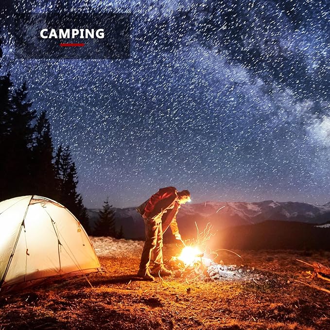 Bright LED Rechargeable Headlamp,Lightweight Mini Head Lamp with 2 Modes,IPX5 Waterproof USB Headlight with 90° Adjustable, Outdoor Portable Flashlight Headlamps for Hiking Running Camping