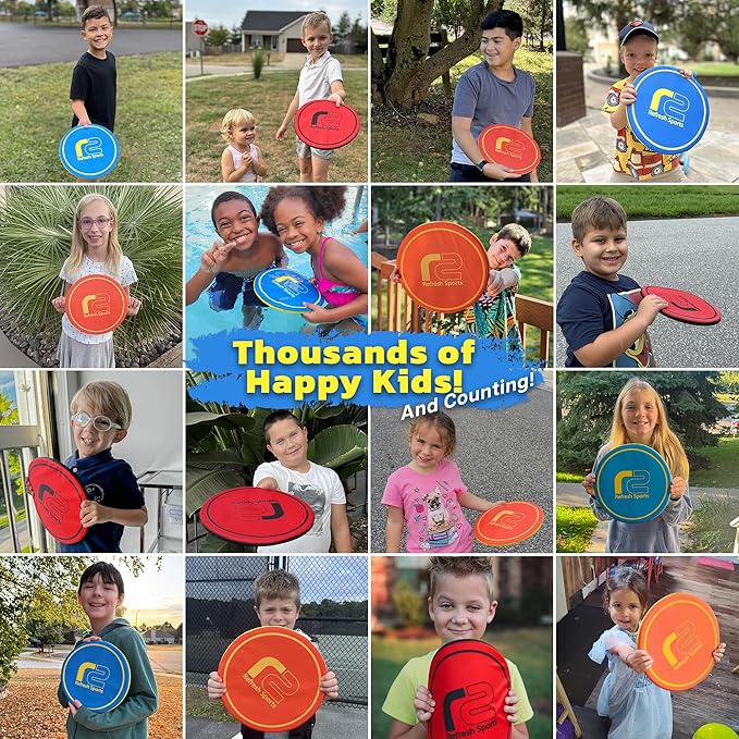 Soft Flying Disc – Fun Outdoor Toy for Kids, Teens & Adults – Easy to Catch - Fun Christmaas Gifts for Kids - Pool & Beach Games – Holiday Present Stocking Stuffer for Boys & Girls Ages 3 4 5 6–12+