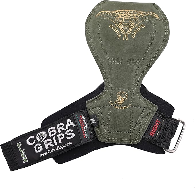 2018 Cobra Grips Flex Model Weight Lifting Gloves Heavy Duty Straps Alternative Power Lifting Hooks for Deadlifts with Padded Wrist Wrap Support Bodybuilding
