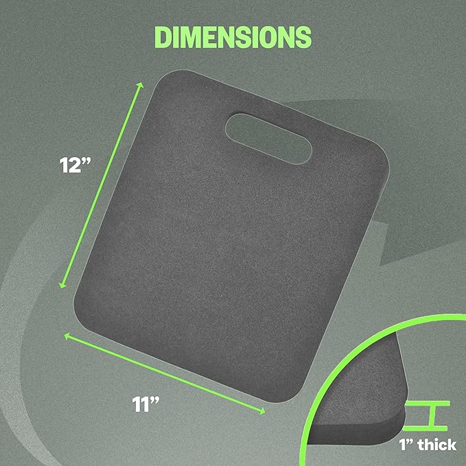 XCEL Stadium Seat Cushion (4 Pack), Multi-Use Kneeling Pads, Thick Bleacher Cushion Stadium Seats for Sports Larger Than Others, Outdoor Seating, Garage, Yoga Water Resistant and Soft (14" x 12" x 1")