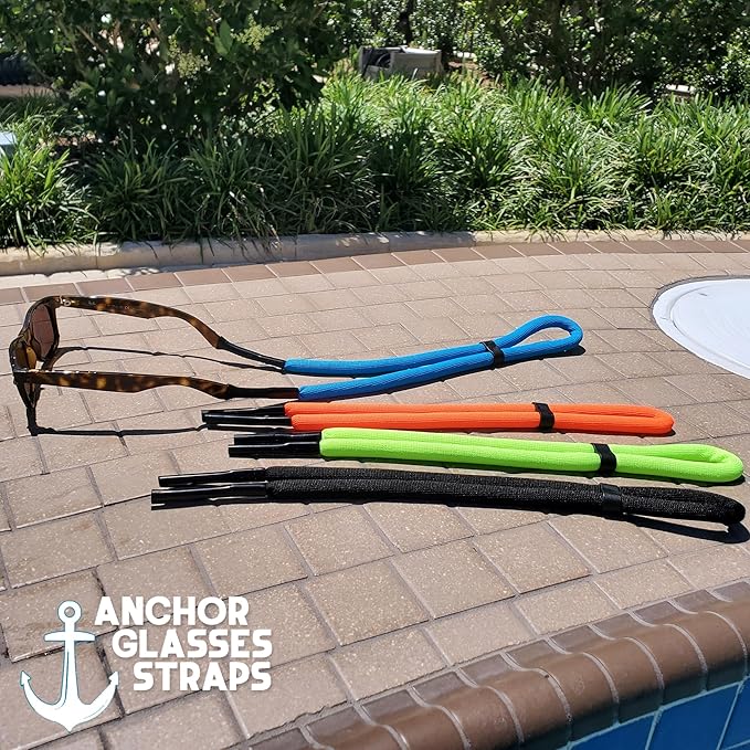 Floating Sunglasses Straps for Water – 4 Pack Buoyant Glasses Retainer for Men Women – Adjustable Floatable Eyewear Lanyard for Boating Kayaking Fishing Paddleboarding Beach Lake Pool