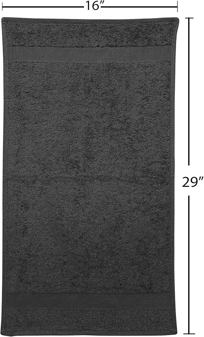 Fromm ColorSafe 100% Cotton Bleach Proof Salon Hair Towels, for Hairstylists, Barbers, Spa, Gym, Absorbent and Stain-Resistant Black Towels for Drying Long, Curly, or Wavy Hair, 16" x 29", 6 Pack