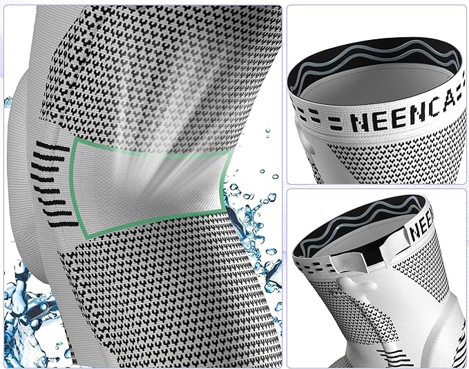 NEENCA Professional Knee Brace for Pain Relief, Medical Knee Support with Patella Pad & Side Stabilizers, Compression Knee Sleeve for Meniscus Tear, ACL, Joint Pain, Runner, Workout - FSA/HSA Eligible