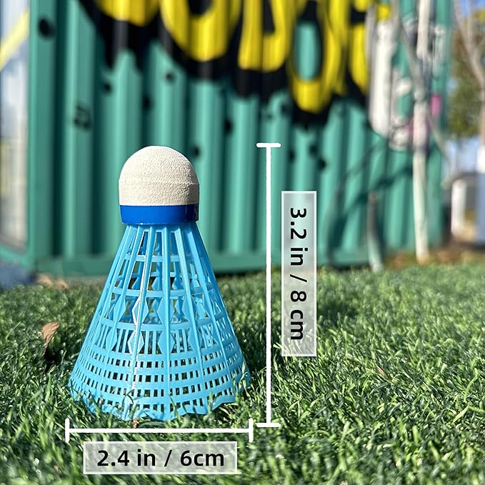 12 Packs Nylon Badminton Shuttlecocks Birdies Nylon Feather Shuttlecocks Badminton Birdies Great Stability ＆ Durability Indoor Outdoor Sports Hight Speed Training