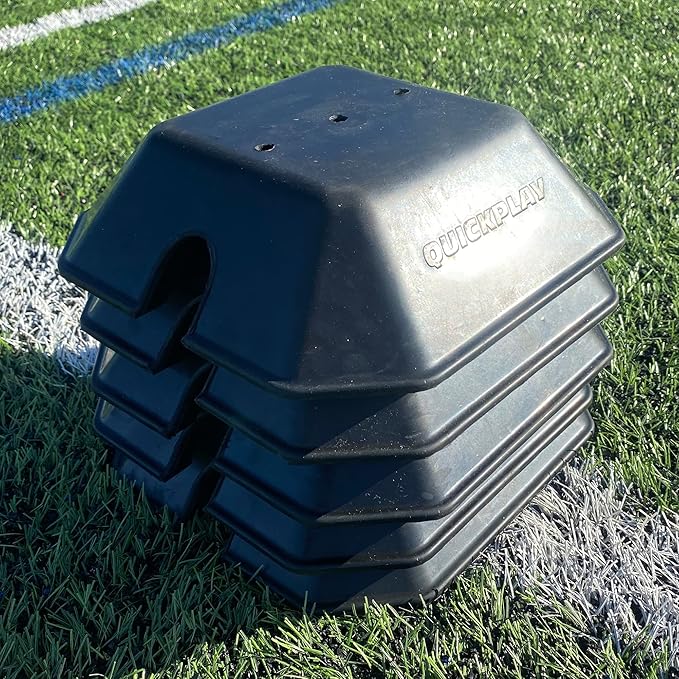 QUICKPLAY Base Weights to Train on Turf & Court | Fits Agility Poles and Kickster Soccer Goals