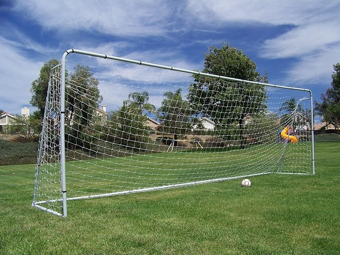 PASS 21 X 7 Ft. Official Youth Modified Size. Heavy Duty Steel Soccer Goal w/Net. Regulation Youth Modified, League Size Goals. Professional Practice Training Aid. 21 X 7, 21x7 Foot