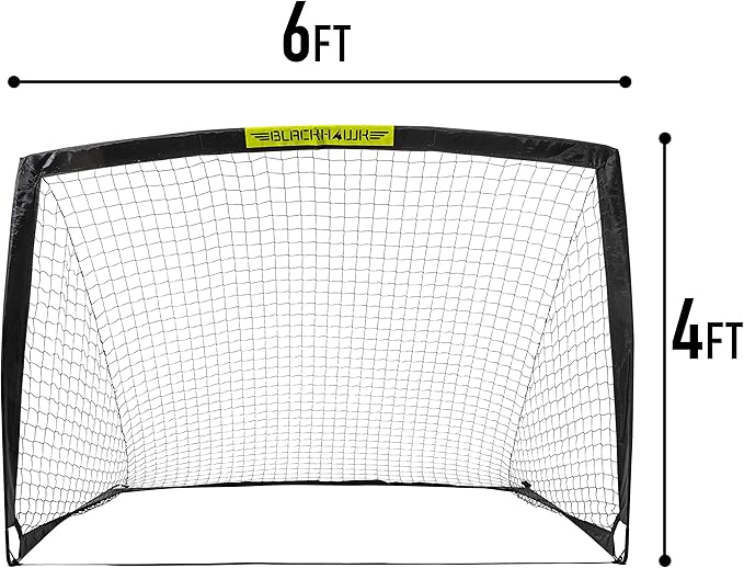 Franklin Sports Blackhawk Backyard Soccer Goal - Portable Pop Up Soccer Nets - Youth + Adult Folding Indoor + Outdoor Goals - Multiple Sizes + Colors - Perfect for Games + Practice