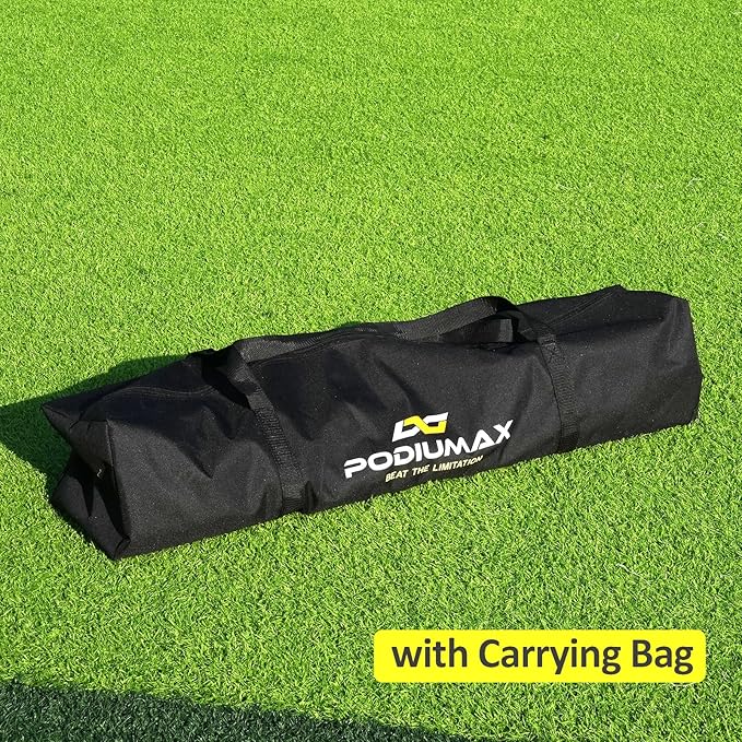 PodiuMax 12' x 6' Soccer Goal Target Nets with Highlighted Scoring Zones, Portable Shooting Practice Equipment