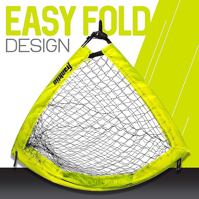 Franklin Sports Blackhawk Backyard Soccer Goal - Portable Pop Up Soccer Nets - Youth + Adult Folding Indoor + Outdoor Goals - Multiple Sizes + Colors - Perfect for Games + Practice