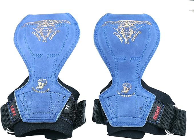 2018 Cobra Grips Flex Model Weight Lifting Gloves Heavy Duty Straps Alternative Power Lifting Hooks for Deadlifts with Padded Wrist Wrap Support Bodybuilding