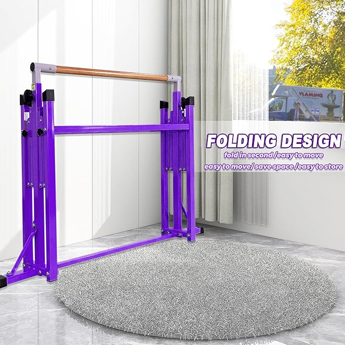 MARFULA Gymnastic Bar for Kid and Teenage Ages 3-25, 5 FT / 8 FT Base Length, 4 FT Width 5 FT Height, Gymnastic Kip Bar Horizontal Bar for Gymnast, Gymnastic Training Equipment for Home and Club Use