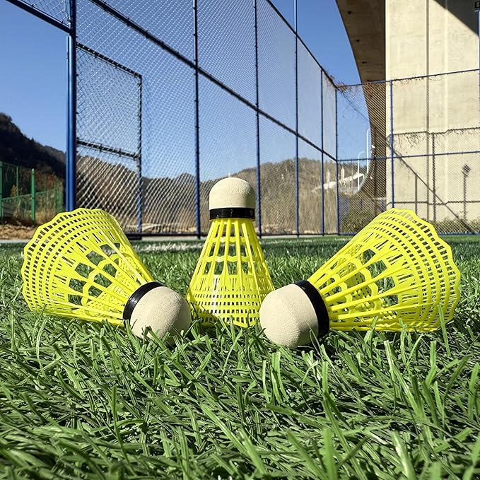 12 Packs Nylon Badminton Shuttlecocks Birdies Nylon Feather Shuttlecocks Badminton Birdies Great Stability ＆ Durability Indoor Outdoor Sports Hight Speed Training