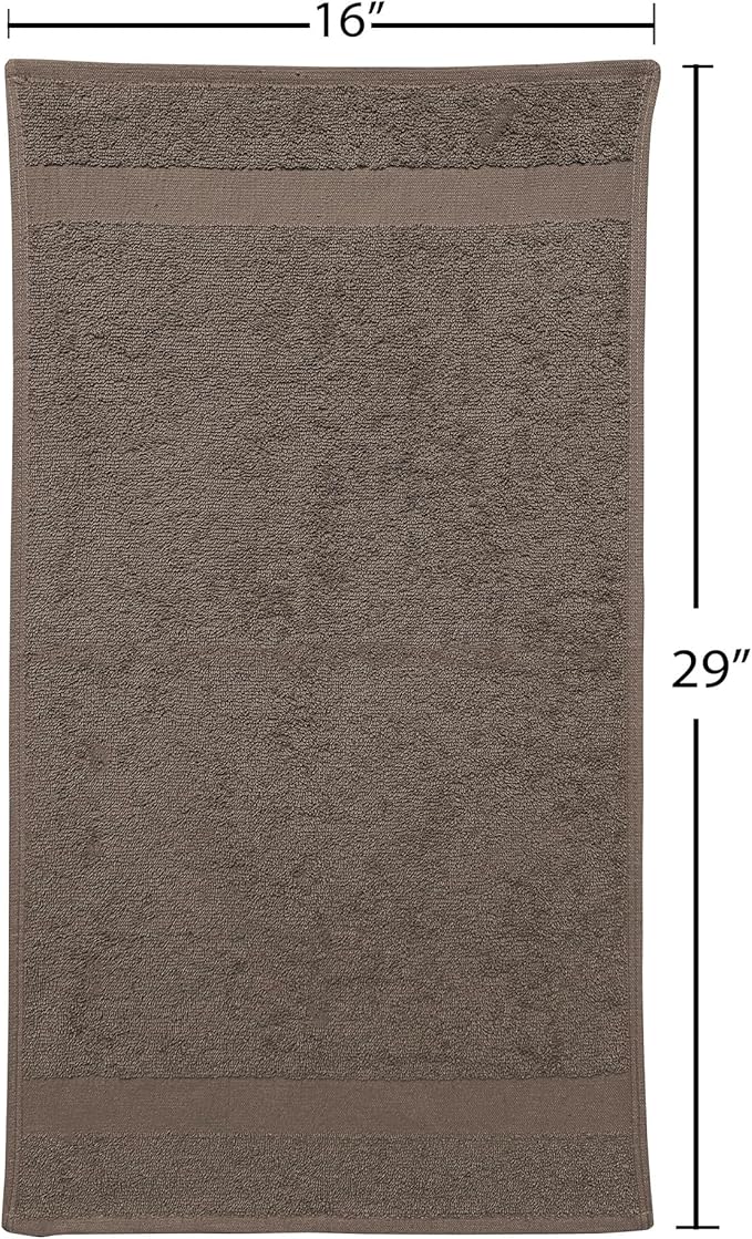 Fromm ColorSafe 100% Cotton Bleach Proof Salon Hair Towels, for Hairstylists, Barbers, Spa, Gym, Absorbent and Stain-Resistant Brown Towels for Drying Long, Curly, or Wavy Hair, 16" x 29", 6 Pack