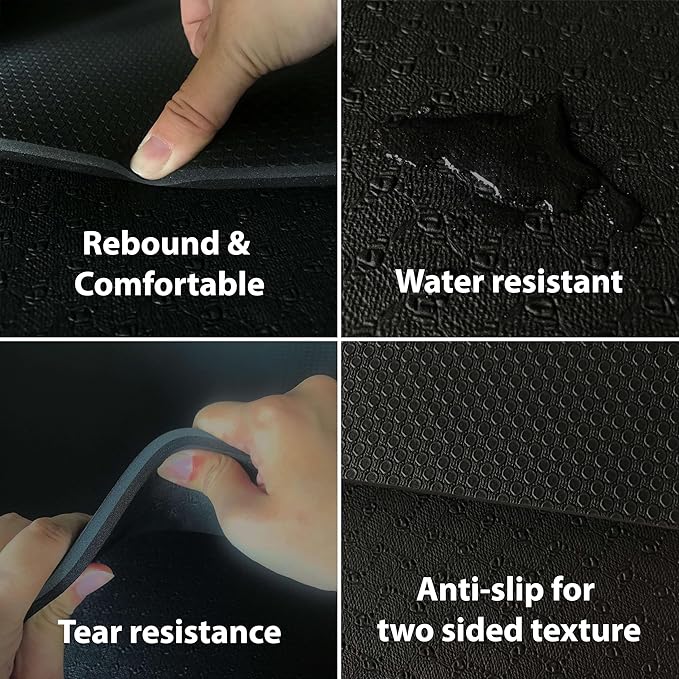 Extra Thick Exercise Yoga Mat with Strap - 2/5 Inch (10MM), Non-Slip Workout Mat for Yoga, Pilates, and Floor Exercises