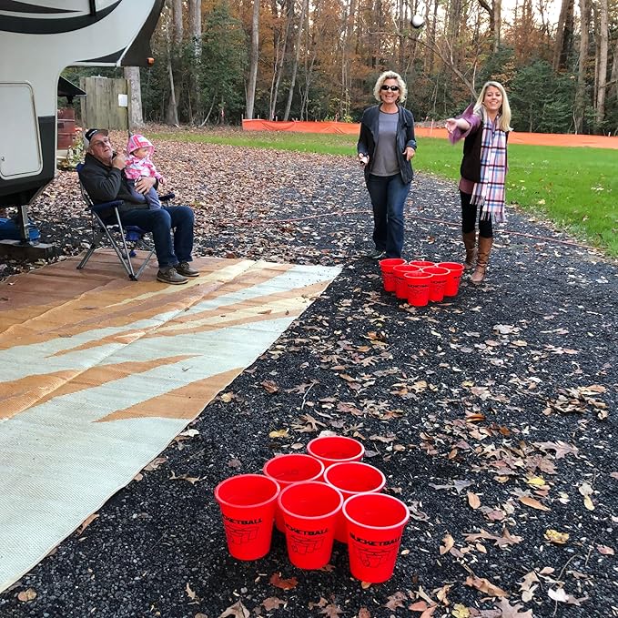BucketBall | Original, Largest & Most Durable Brand | Supports USA Jobs | Ultimate Outdoor & Tailgate Game | Perfect for Beach, Pool, Lawn, Yard, Camping