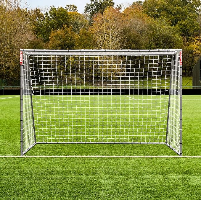 FORZA Steel42 Soccer Goals | Ultra Tough Steel Goal [6 Sizes] | Regulation Size, Weather-Resistant, Portable with Ground Stakes & Optional Rebound Kit