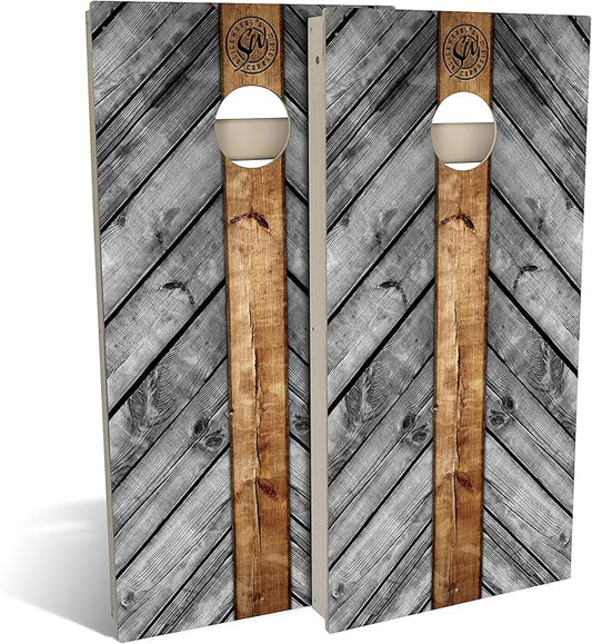 Slick Woody's Professional-Grade All Weather Cornhole Boards-4'x2' Weather Resistant Regulation Corn Hole Toss Game w/ 8 Resin Filled Bags