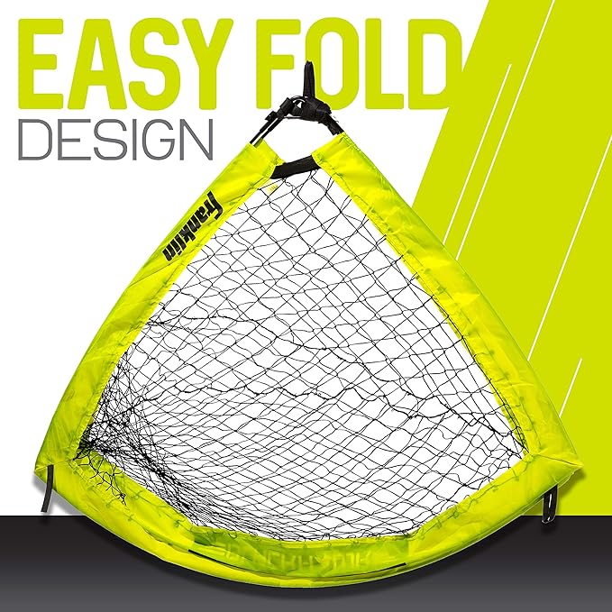 Franklin Sports Blackhawk Backyard Soccer Goal - Portable Pop Up Soccer Nets - Youth + Adult Folding Indoor + Outdoor Goals - Multiple Sizes + Colors - Perfect for Games + Practice