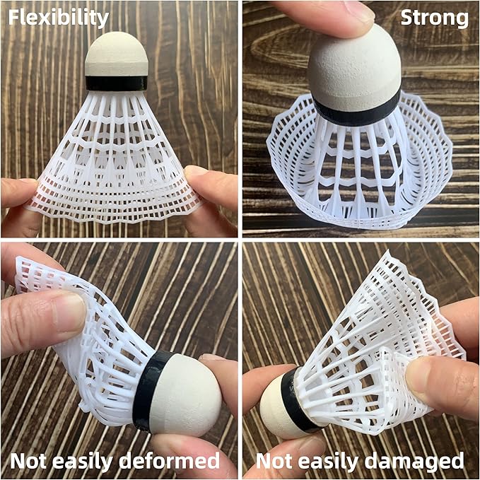 12 Packs Nylon Badminton Shuttlecocks Birdies Nylon Feather Shuttlecocks Badminton Birdies Great Stability ＆ Durability Indoor Outdoor Sports Hight Speed Training