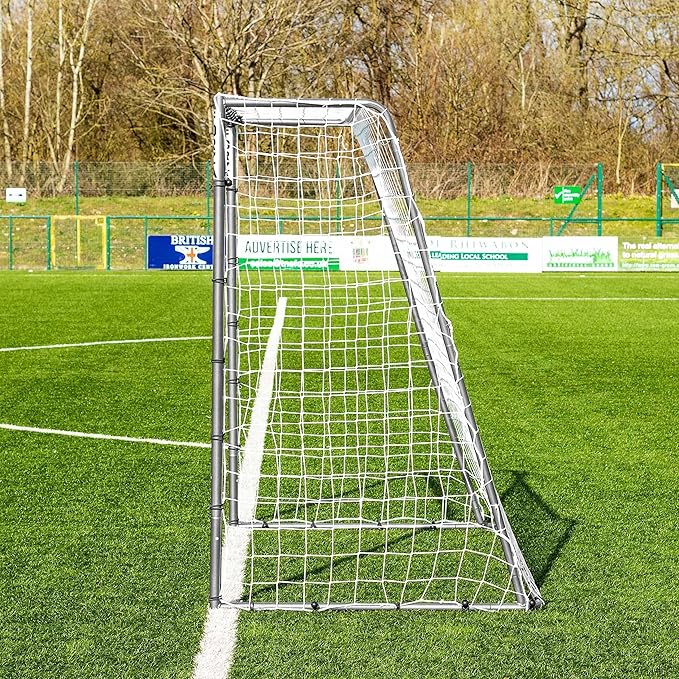 FORZA Steel42 Soccer Goals | Ultra Tough Steel Goal [6 Sizes] | Regulation Size, Weather-Resistant, Portable with Ground Stakes & Optional Rebound Kit