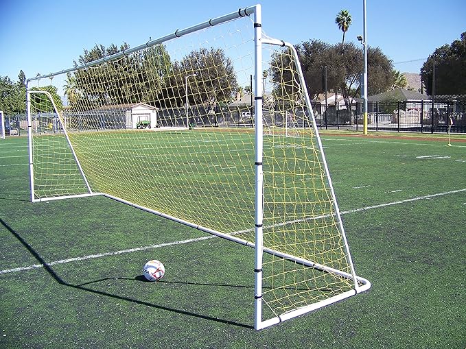 PASS 24 x 8 Ft. Official Size. Heavy Duty Steel Soccer Goal w/Net. Regulation Size Goals. Professional Practice Training Aid. 24x8 Foot. (2Net)