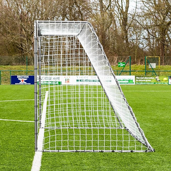 FORZA Steel42 Soccer Goals | Ultra Tough Steel Goal [6 Sizes] | Regulation Size, Weather-Resistant, Portable with Ground Stakes & Optional Rebound Kit