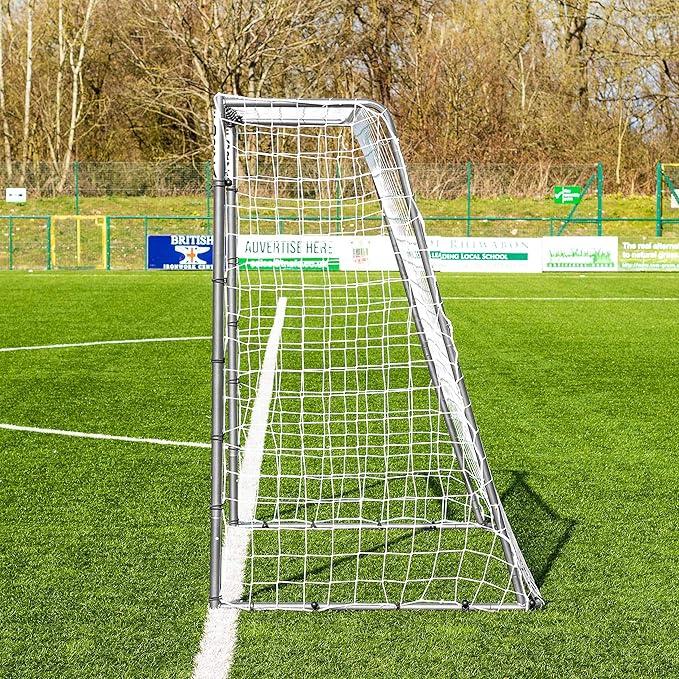 FORZA Steel42 Soccer Goals | Ultra Tough Steel Goal [6 Sizes] | Regulation Size, Weather-Resistant, Portable with Ground Stakes & Optional Rebound Kit