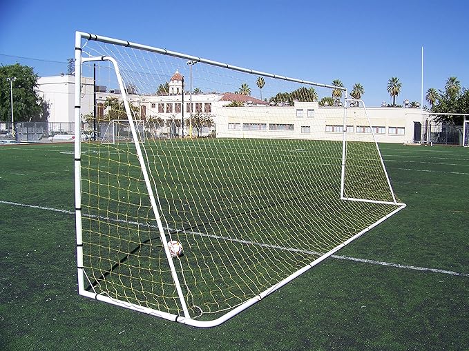 PASS 24 x 8 Ft. Official Size. Heavy Duty Steel Soccer Goal w/Net. Regulation Size Goals. Professional Practice Training Aid. 24x8 Foot. (2Net)