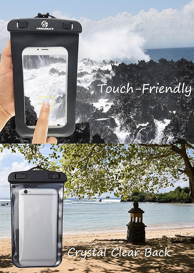 Freegrace Waterproof Dry Bag - Lightweight Dry Sack with Seals and Waterproof Case - Float on Water - Keeps Gear Dry for Kayaking, Beach, Rafting, Boating, Hiking, Camping and Fishing