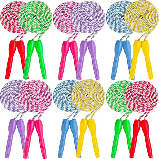 Ram Pro All Purpose Jump Rope Stripe Ropes With Plastic Handles for any Skill Level